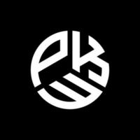 pkw brief logo ontwerp op zwarte achtergrond. pkw creatieve initialen brief logo concept. pkw brief ontwerp. vector