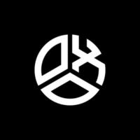 oxo brief logo ontwerp op zwarte achtergrond. oxo creatieve initialen brief logo concept. oxo-briefontwerp. vector