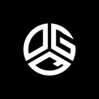 ogq brief logo ontwerp op zwarte achtergrond. ogq creatieve initialen brief logo concept. ogq brief ontwerp. vector