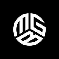 MGB brief logo ontwerp op zwarte achtergrond. mgb creatieve initialen brief logo concept. mgb brief ontwerp. vector