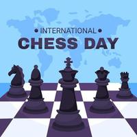 internationaal schaakdagconcept vector