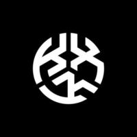 printkxk brief logo ontwerp op zwarte achtergrond. kxk creatieve initialen brief logo concept. kxk brief ontwerp. vector