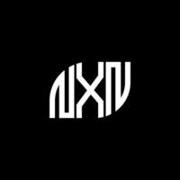 nxn brief logo ontwerp op zwarte achtergrond. nxn creatieve initialen brief logo concept. nxn brief ontwerp. vector