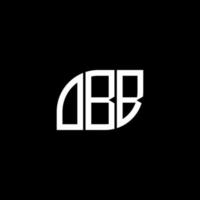 OBB brief logo ontwerp op zwarte achtergrond. obb creatieve initialen brief logo concept. ob brief ontwerp. vector