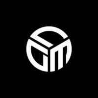 LDM brief logo ontwerp op zwarte achtergrond. ldm creatieve initialen brief logo concept. ldm brief ontwerp. vector