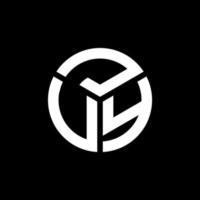 jvy brief logo ontwerp op zwarte achtergrond. jvy creatieve initialen brief logo concept. jvy brief ontwerp. vector