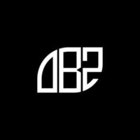 obz brief logo ontwerp op zwarte achtergrond. obz creatieve initialen brief logo concept. obz brief ontwerp. vector