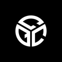 cqc brief logo ontwerp op zwarte achtergrond. cqc creatieve initialen brief logo concept. cqc brief ontwerp. vector