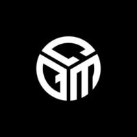 cqm brief logo ontwerp op zwarte achtergrond. cqm creatieve initialen brief logo concept. cqm brief ontwerp. vector