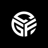 cgf brief logo ontwerp op zwarte achtergrond. cgf creatieve initialen brief logo concept. cgf-briefontwerp. vector