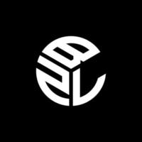 bzl brief logo ontwerp op zwarte achtergrond. bzl creatieve initialen brief logo concept. bzl brief ontwerp. vector