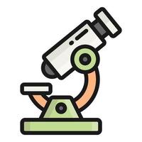 microscoop vector pictogram, school en onderwijs icon