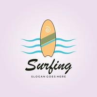 surfen logo vector illustratie ontwerp