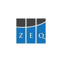 zeq brief logo ontwerp op witte achtergrond. zeq creatieve initialen brief logo concept. zeq brief ontwerp. vector