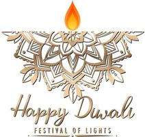 gelukkige diwali festival van lichten poster vector