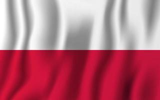Polen realistische wapperende vlag vectorillustratie. nationale land achtergrond symbool. Onafhankelijkheidsdag vector