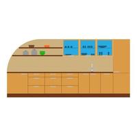 keukenkast vector meubelen interieur pictogram illustratie ontwerp huis. moderne huis kamer flat