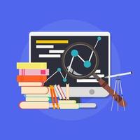 business college illustratie onderwijs bibliotheek cursus online. onderwijs mensen ondertekenen concept geïsoleerd wit. wetenschappelijk onderzoek banner vector pictogrammalplaatje. les opleiding studie universiteit technologie