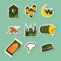 islamitische stickerset vector