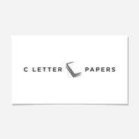 papieren vel logo-ontwerp met initiaal c vector