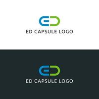 ed capsule logo ontwerp vector