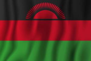 Malawi realistische wapperende vlag vectorillustratie. nationale land achtergrond symbool. Onafhankelijkheidsdag vector