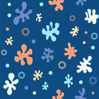 abstract patroon met golvende kleine afgeronde vormen op een blauwe achtergrond. vector