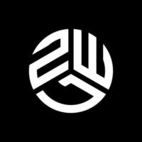 zwl brief logo ontwerp op zwarte achtergrond. zwl creatieve initialen brief logo concept. zwl brief ontwerp. vector