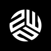 ZW brief logo ontwerp op zwarte achtergrond. zwn creatieve initialen brief logo concept. zwn brief ontwerp. vector