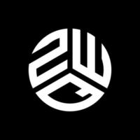 zwq brief logo ontwerp op zwarte achtergrond. zwq creatieve initialen brief logo concept. zwq brief ontwerp. vector