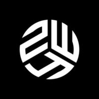 zwy brief logo ontwerp op zwarte achtergrond. zwy creatieve initialen brief logo concept. zwy brief ontwerp. vector