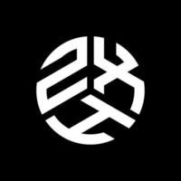 zxh brief logo ontwerp op zwarte achtergrond. zxh creatieve initialen brief logo concept. zxh brief ontwerp. vector