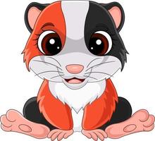 cartoon schattige cavia zittend vector