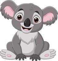schattige baby koala zittend vector