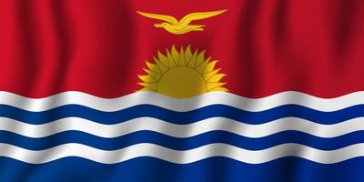 kiribati realistische wapperende vlag vectorillustratie. nationale land achtergrond symbool. Onafhankelijkheidsdag vector