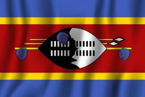 Swaziland realistische wapperende vlag vectorillustratie. nationale land achtergrond symbool. Onafhankelijkheidsdag vector