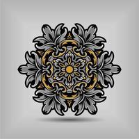 premium mandala kunst vector design met een mooie mix van kleuren gratis vector