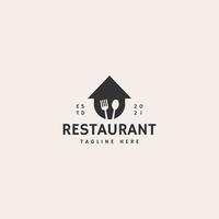 restaurant pictogram teken symbool hipster vintage logo ontwerp vector