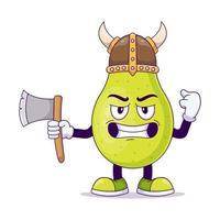 schattig peer viking cartoon vector illustratie ontwerp