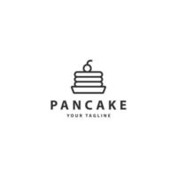 pannenkoek pictogram teken symbool hipster vintage logo ontwerp vector