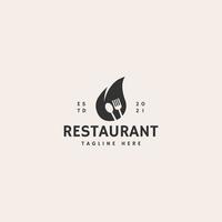 restaurant pictogram teken symbool hipster vintage logo ontwerp vector