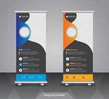 creatieve zakelijke en zakelijke roll-up banner ontwerpsjabloon vector