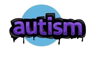 autisme schrijven vector ontwerp op witte achtergrond