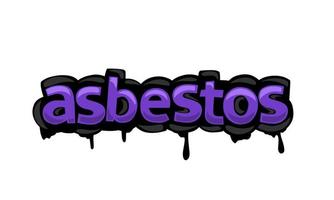 asbest schrijven vector ontwerp op witte achtergrond