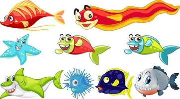 zeedieren cartoon collectie vector