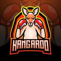 kangoeroe esport logo mascotte ontwerp vector