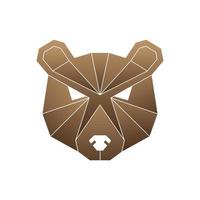 abstract hoofd beer veelhoekig logo ontwerp, vector grafisch symbool pictogram illustratie creatief idee