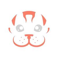 gezicht schattige puppy hond abstract logo ontwerp, vector grafisch symbool pictogram illustratie creatief idee