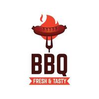 worst barbecue logo vector illustratie