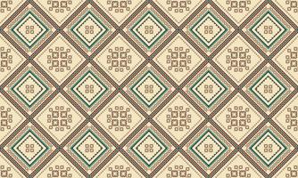 geometrische etnische oosterse ikat patroon traditioneel ontwerp voor achtergrond,tapijt,behang,kleding,inwikkeling,batik,stof,vector illustration.embroidery stijl. vector